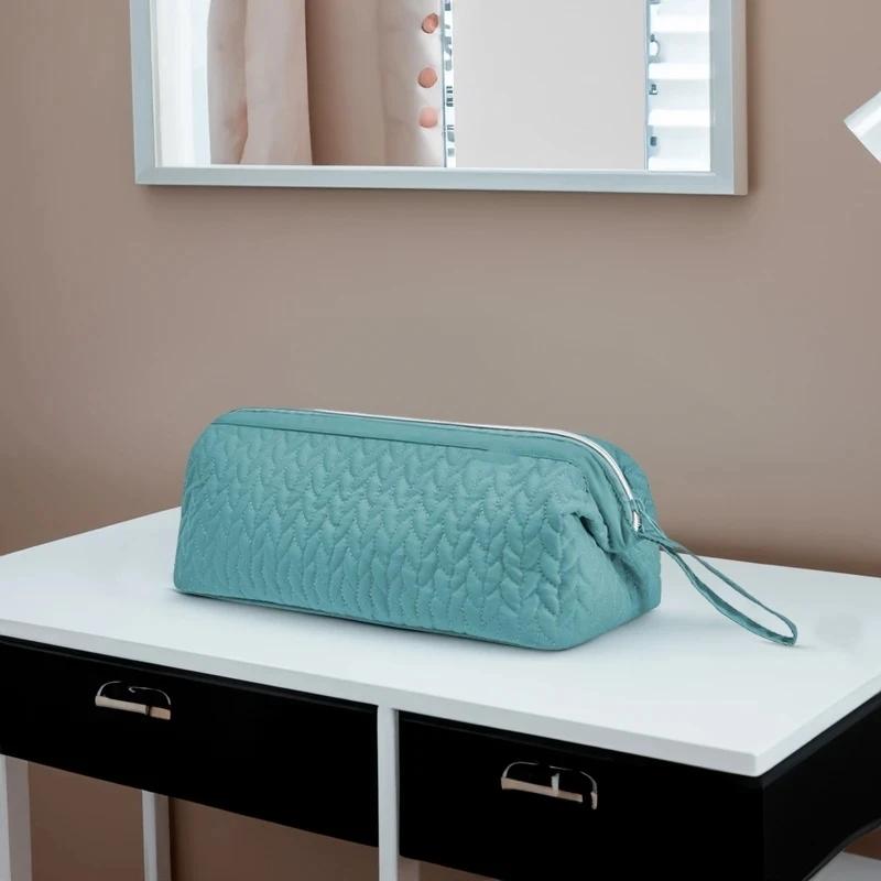 General Sewing Thread Curling Iron Bag Portable with Compartments Organizer Bag Dustproof Large Capacity Carrying Case Travel