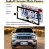 BGGTMO Mountain License Plate Frames- White On Black Mountain Raised, Plastic Black Car Tag Holder Bracket With Screws Caps, 2 Packs 2 Hole With