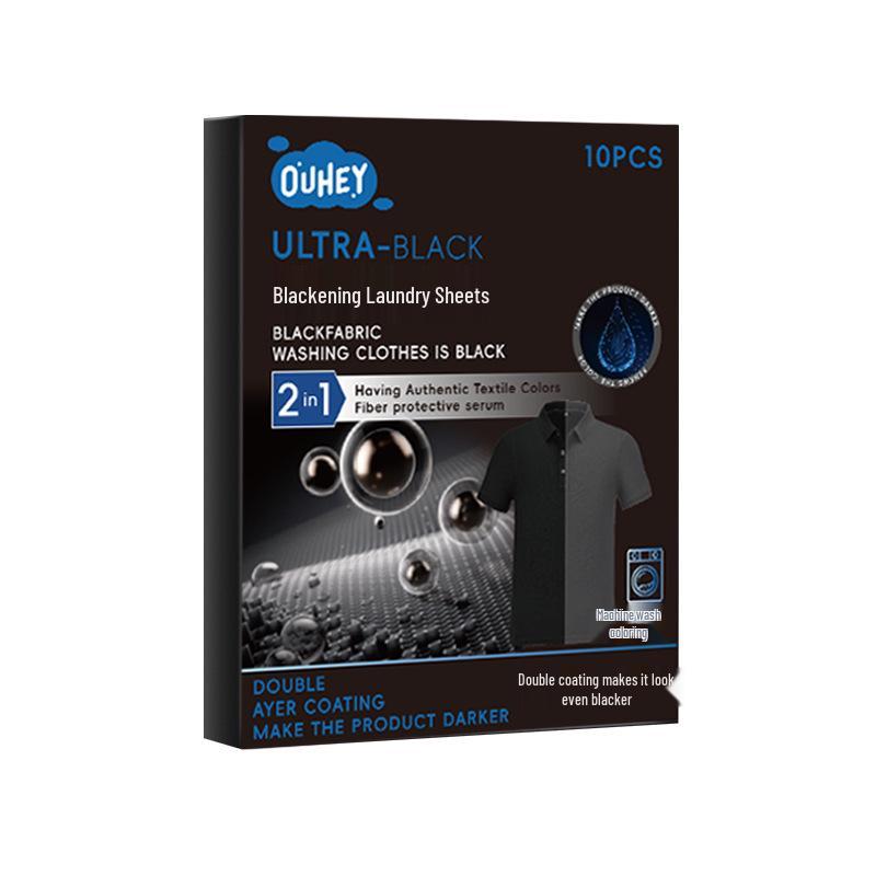 Farbwiederherstellungs-Waschblätter für schwarze Kleidung - Belebt und repariert verblasste Stoffe