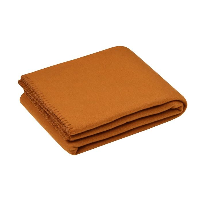 Plaid Polaire Collection Uni 125 X 150 Cm Camel