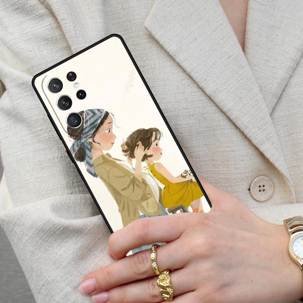 Baby Mom Daughter Girl Son Dad Cell Phone Case for Samsung Galaxy S26 Ultra S25 S24 S23 S22 S21 S20 Note10 Cover