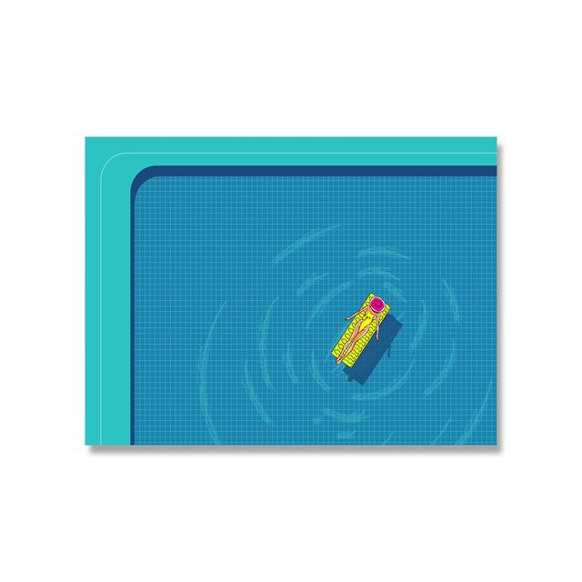 Nordisches abstraktes Wandkunstbild, Druck, Schwimmer-Leinwandgemälde in Schwimmbädern