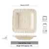 Lin Pan Vintage Cream Ceramic Square Straw Hat Plate