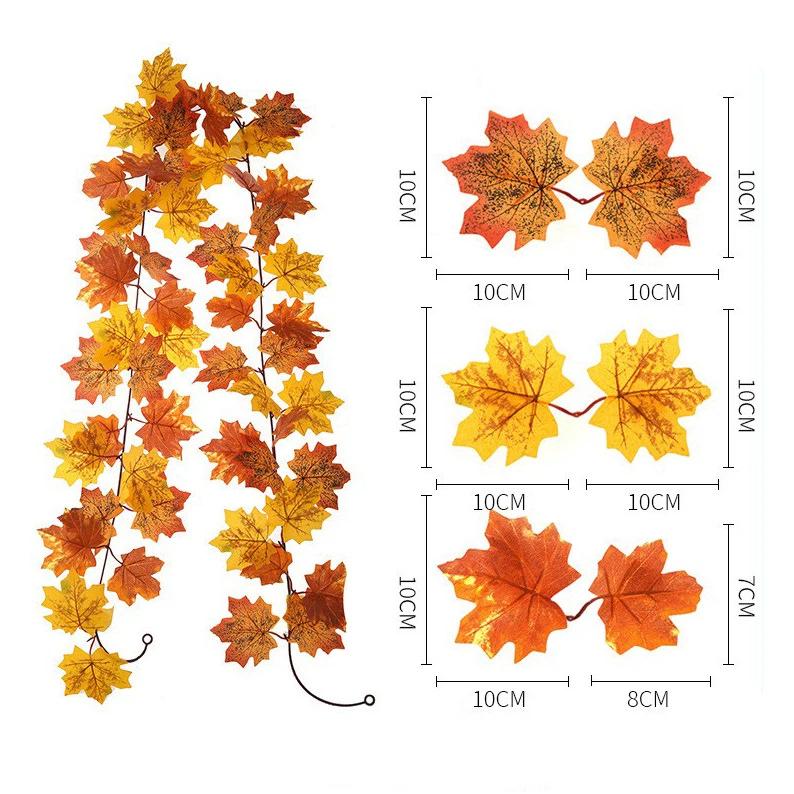 

5,7 футов Осенний венок Подвесная лоза Гирлянда из кленовых листьев Осеннее украшение для дома Рождественский венок Свадебный декор Праздничное сезонное украшение