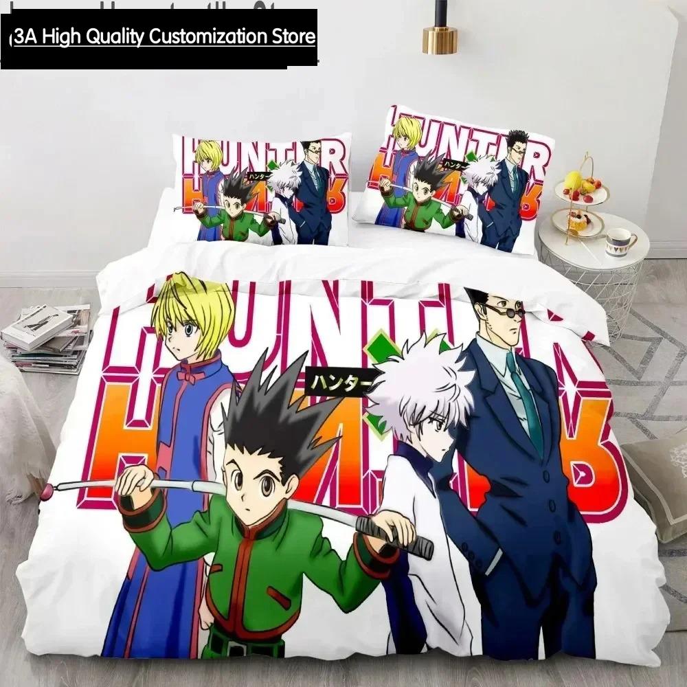 

Comforter 3D Anime Hunter X Hunter Bedding Set Bed Set Comforter King Queen Size Boys Adult Bedding Set Comforter (quilt)-EU Single(135*200cm)3pcs