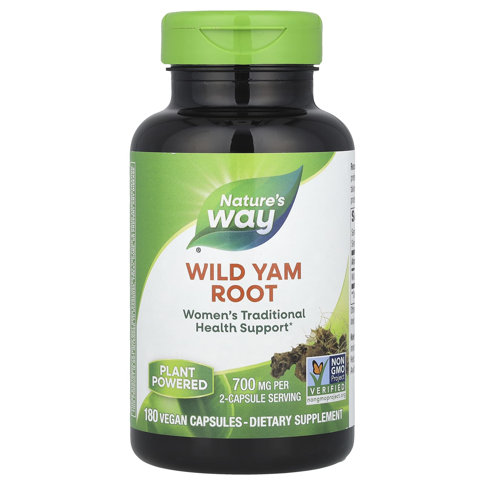

Nature S Way, Wild Yam Root, Veggie Capsules, 180 ct (350 mg/capsule)