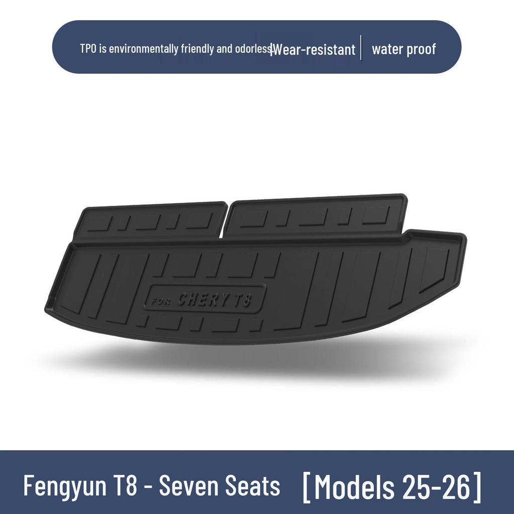 TPE Waterproof Trunk Mat for Chery Fengyun T8 - Customized Car Interior Accessory