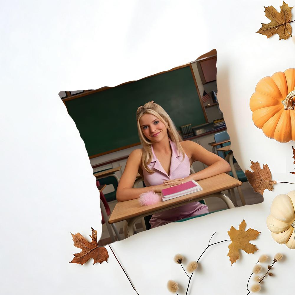 RReese Witherspoon Cushion Cover Washable Linen Pillowcase Soft  for Daily Sofa Bed Home Room Decor