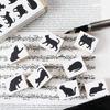 Cute Black Cat Stationery Stylish Wooden Rubber Stamp Made In Japan Stamps, Set, Gift, (#23)