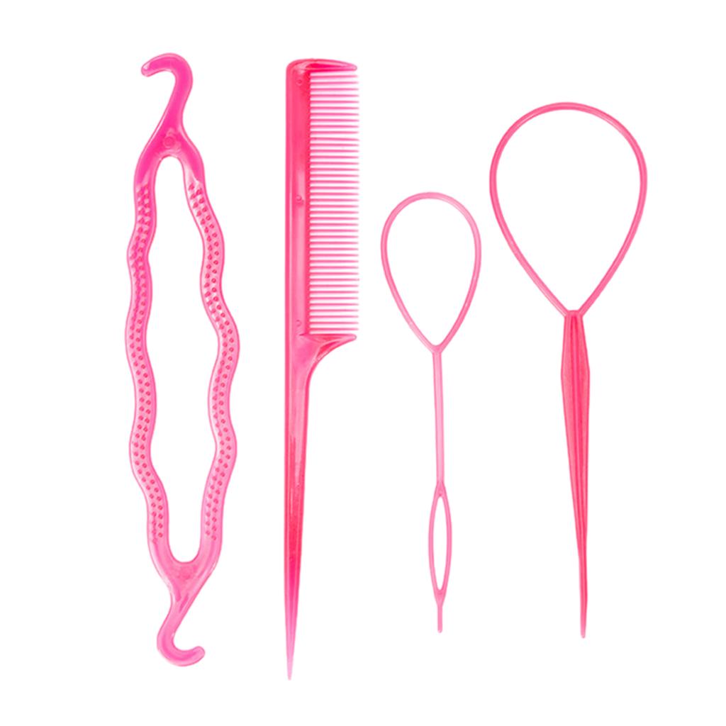French Braid Tool Loop Rat Tail Comb Pin Tail Braiding Combs for Women Hair Styling
