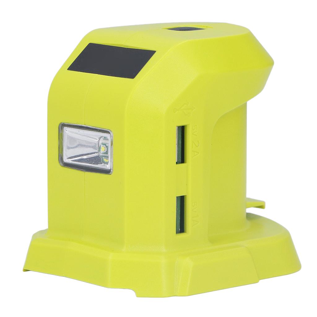 Battery Adapter Dual USB Ports Lithium Ion Battery Adapter Converter with LED Lights 18V 14.4V