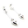 Les Trésors De Lily [G1920] - Silver 'Love' Earrings