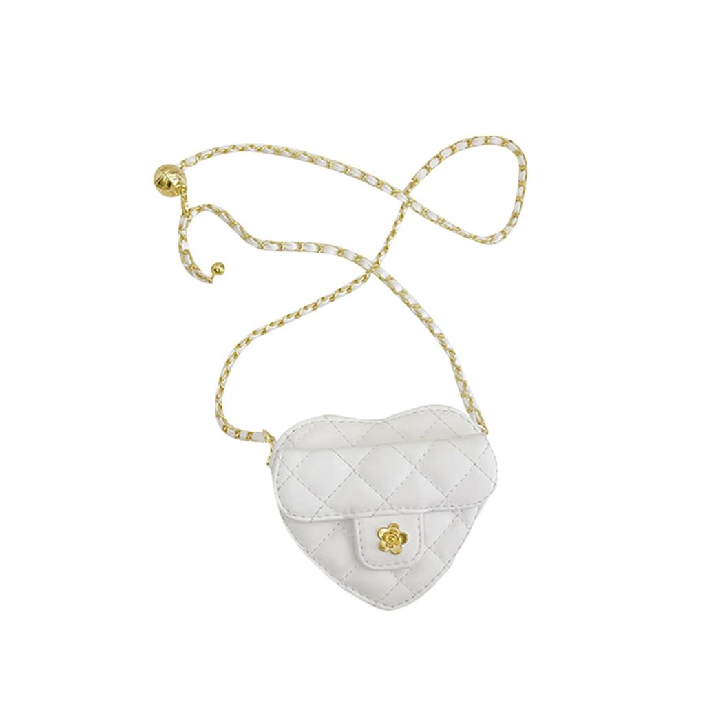 Captivating Cute Mini Heart Shaped Crossbody Handbag PU Leather Coin Change Purse
