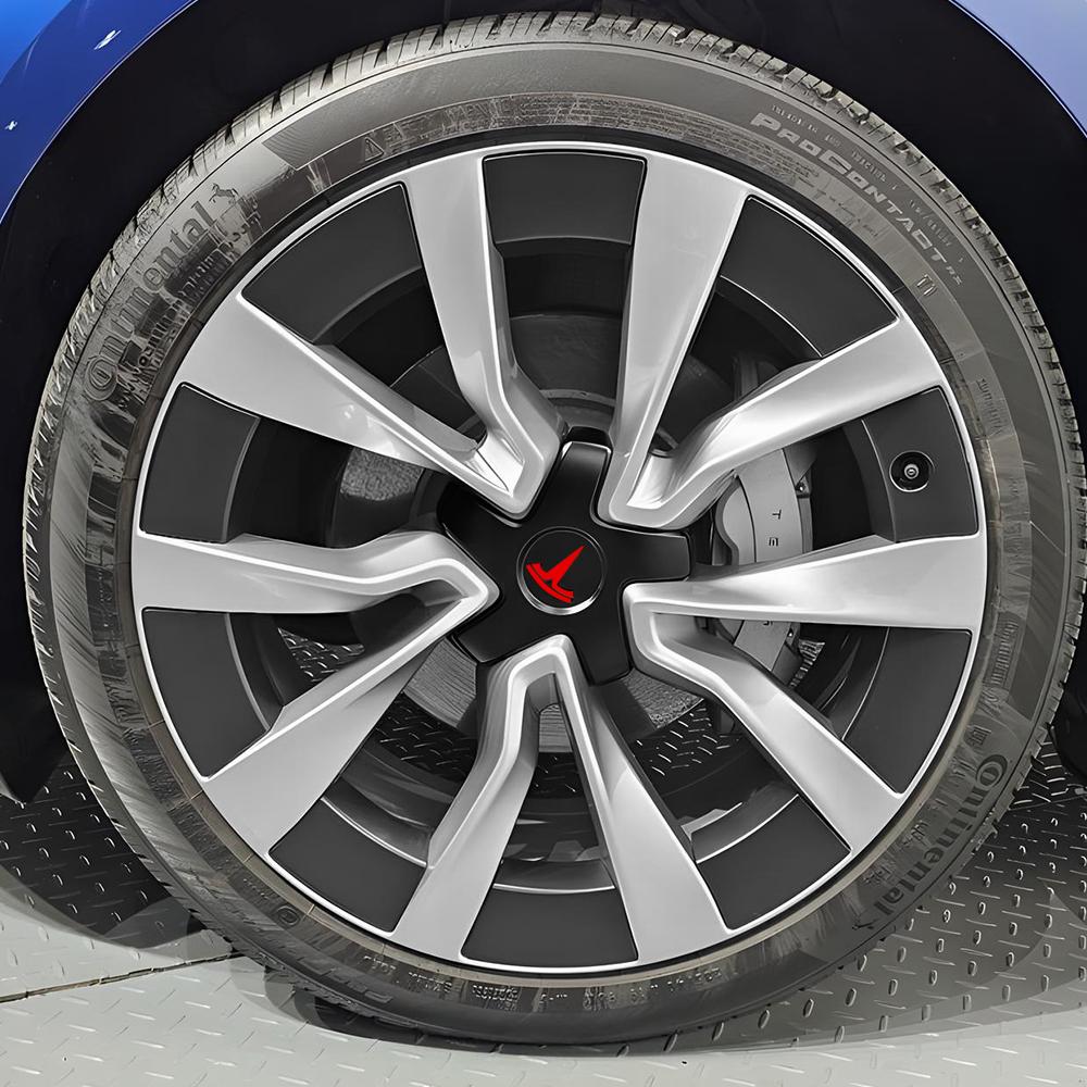 PXRP7 4pcs ABS Replacement five-clawed Hub Covers Car Wheel Center Caps Car Accessories For Tesla Model 3/Y 2018-2021 19inch 1044234-B