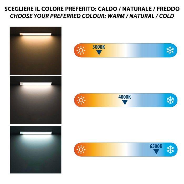 Lampe LED rechargeable - LACTEA XL - 150 lumens - 40 cm - Détecteur de mouvement - Argent