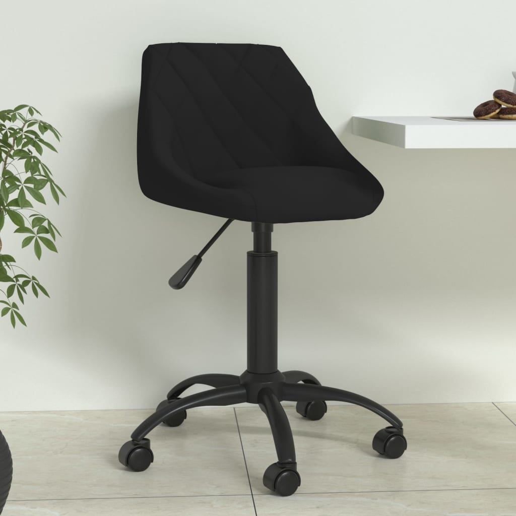Vidaxl Dining Chair, Black, Upholstered In Velvet