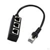 Ports Ethernet LAN Network Cable Splitter Extender Adapter