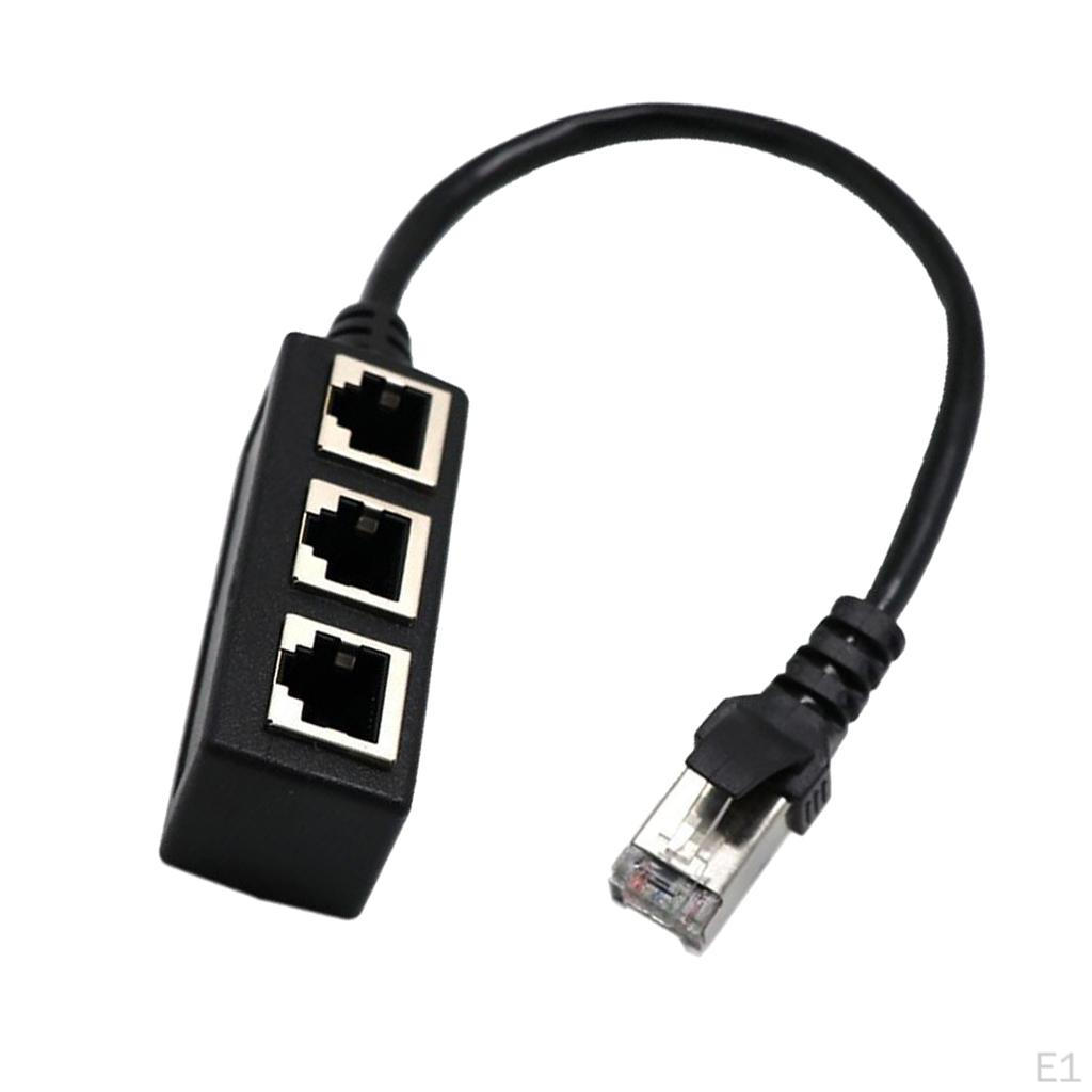 Ports Ethernet LAN Network Cable Splitter Extender Adapter