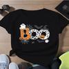 Halloween BOO Women's Casual Plus Size Loose Short Sleeve  T-Shirt Street Harajuku Costume Fashion Y2K Women's Clothing