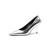 Thin heels pointed silver high heels women's new spring and autumn 2025 versatile comfortable women's simple fashion shoes