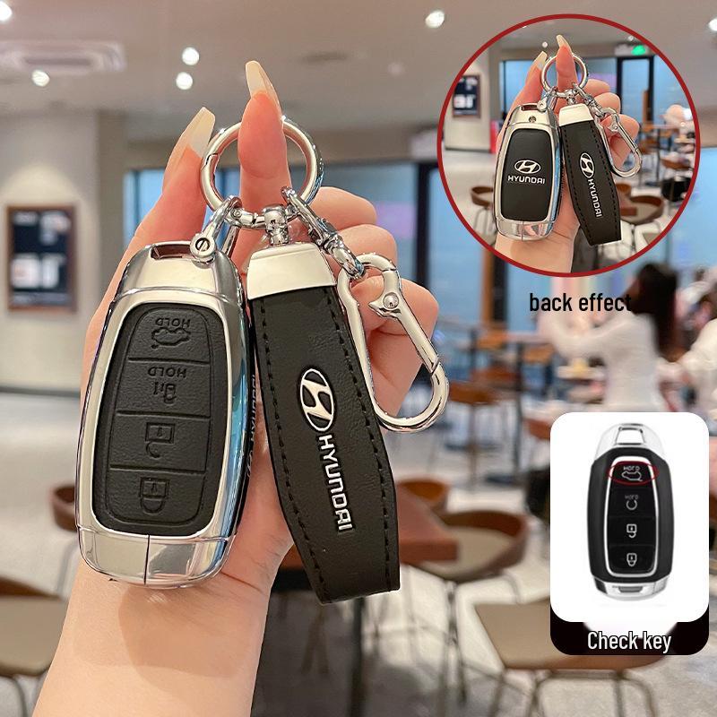 Metal Leather Protective Key Cover for 2021-22 Beijing Hyundai Custu