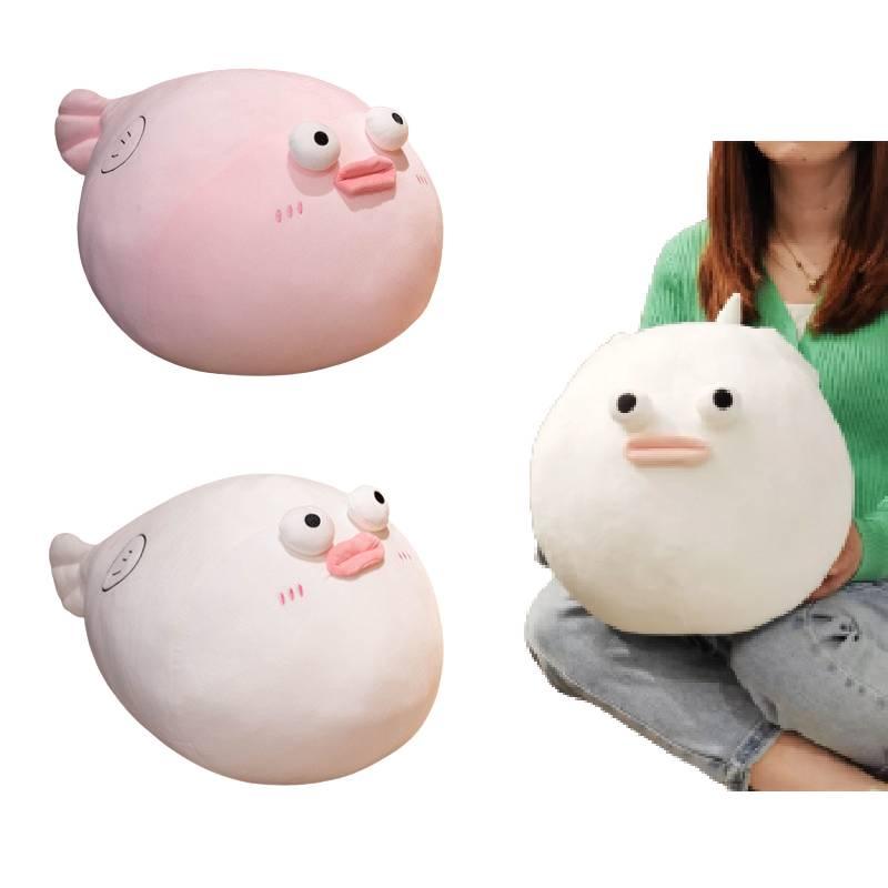 Cute Pufferfish Sausage Lips Plush Toy Pillow