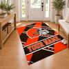 Cleveland Browns Custom Name Personalized Rug Non‑Slip Doormat Floor Carpet Housewarming Birthday Gift for Family Friends