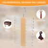 Wooden Tie Rack Space Saving Tie Rack Hanger Multifunctional Small Items Storage Rack for Ties Belt Scarf Organize