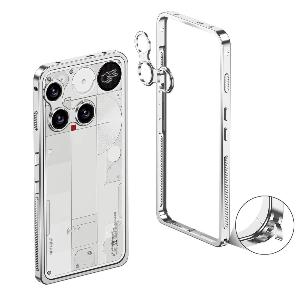 Cross-Border Compatible Phone3/3A/3A Pro Metal Lens Frame Seahorse Buckle Case