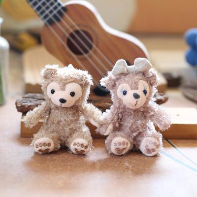 Pingente Fofo Fofo Urso Duffy Pelúcia Brinquedo Boneca Shirley Mei Ornamento Pendurado para Bolsa Chaveiro Boneca Boneca