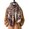 Autumn And Winter Letter Tassel Warm Reversible Scarf Air Conditioner Blanket Shawl Scarf Women