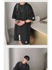 Hong Kong Style Waffle Men's Short-Sleeved Sports Casual Set: Loose T-Shirt and Trendy Shorts 2023.