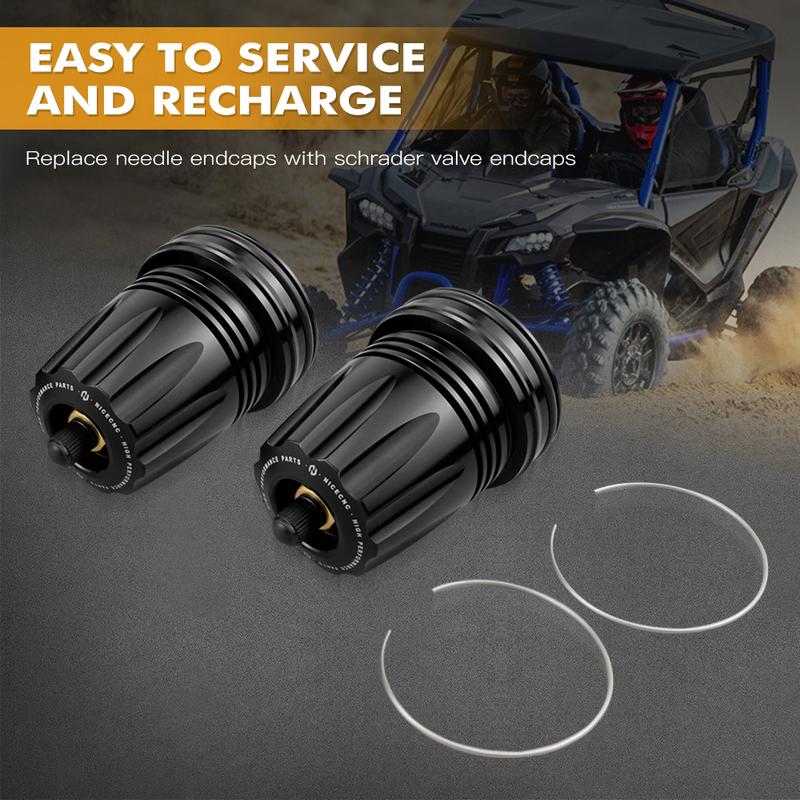For 2.5" FOX Rear Shock Nitrogen Reservoir End Cap Lid for Polaris Yamaha CanAm Arctic Cat Honda Talon 1000X-4 Non-Live Valve