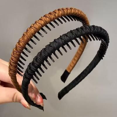 Weaving Fabric Headbands For Women Girls Tooth Elastic Wash Face Hairbands Fashion Hair Hoops Bezel Accessories for Daily