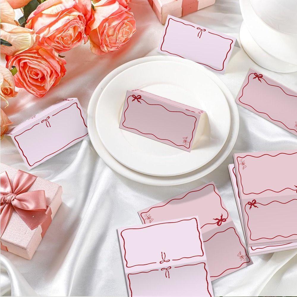 Pink Butterfly Design Wedding Seat Cards Elegant Wedding Guest Name Cards Wedding Party