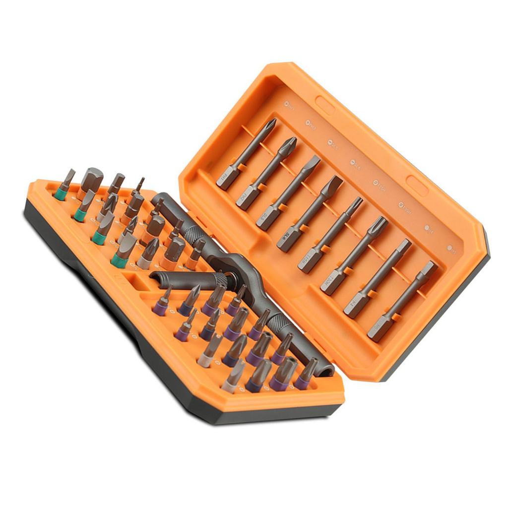 42 in 1 Ratchet Screwdriver Set Versatile 58 Tooth Ratchet Handle with 40Pcs Alloy Steel Bits Combination Tools