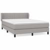 VidaXL Lit à sommier tapissier avec matelas Gris clair 140x200cm Tissu - Modèle 3126405