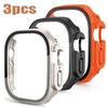 3Pack Tempered Glass+Case PC Bumper Screen Protector Cover for Apple Watch Ultra 3 49mm for iwatch series Ultra 3 2 1 49mm