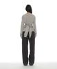 PARTIMENTO WOMEN Layered Sleeve Tie Long Sleeve Top_Melange