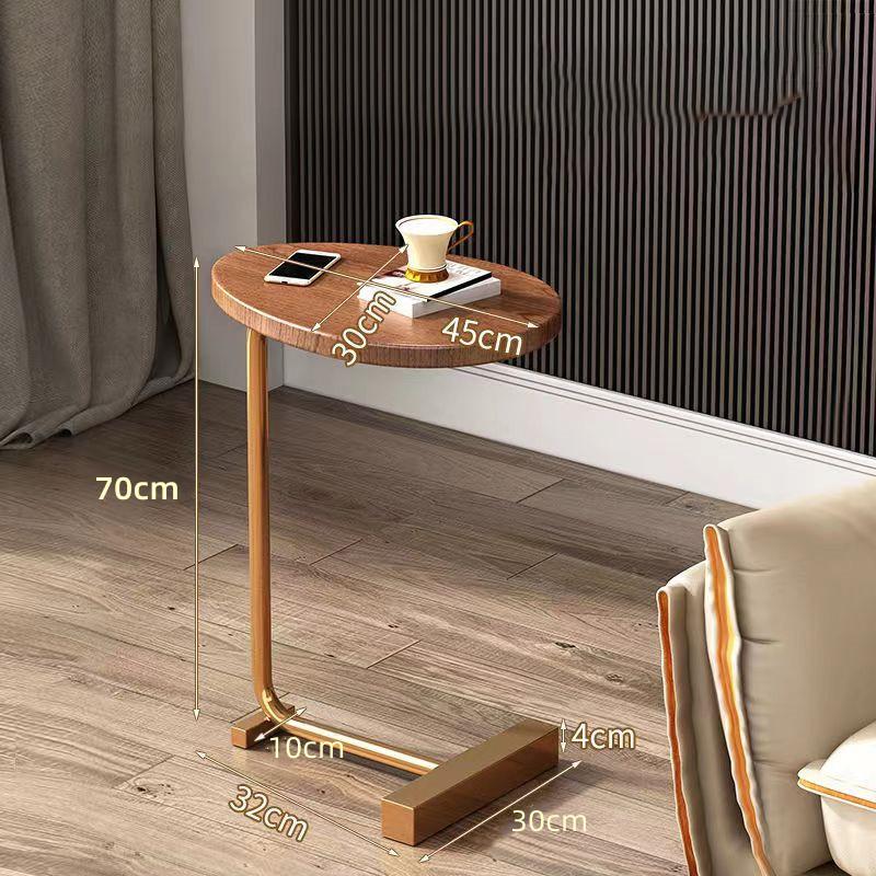 Light Luxury Metal Edge Desk Simple Coffee Living Room Bedroom Office Bedside Mobile Small Tea Side Table Home Decorations