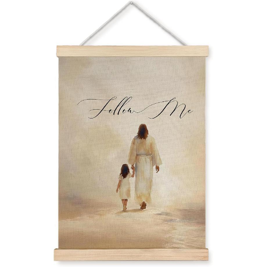 WUCHJ Psalm 61:2 Christian Wall Art Poster, pirational Christian Wall Decor, When My Heart is Overwhelmed Bible Verses Canvas Prints Artwork for Home