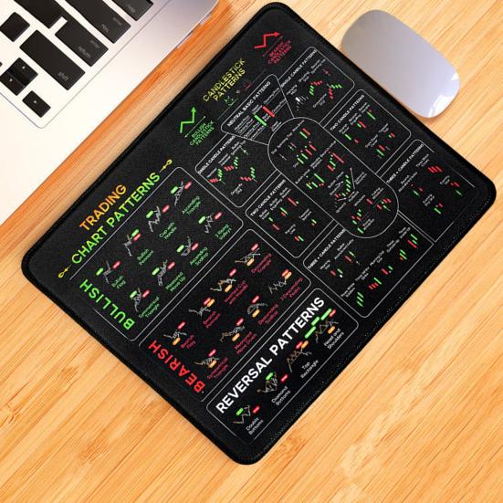 Borsa Yatırım Fare Altlığı Günlük Trader Masa Matı Ticaret Grafiği Mum Grafikleri Dönüş Formasyonları Gösterge Kaymaz Tabanlı Fare Altlığı PC Aksesuarları