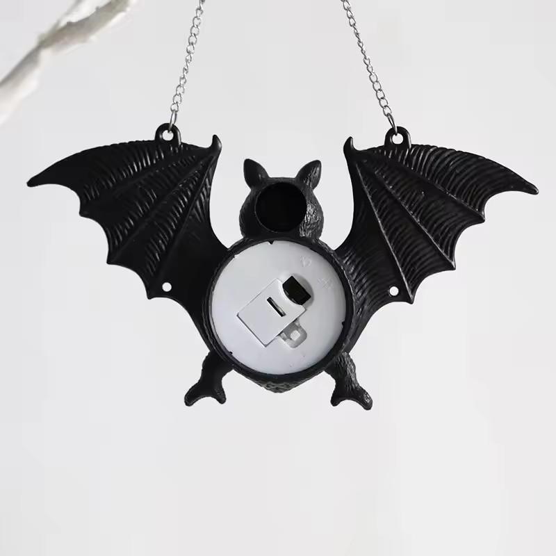 Halloween Black Bat LED Lights Bar with Glowing Bat Pendant Scene Decoration Glowing Bat Festive Atmosphere Party Ornament