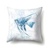 Polyester Pillowcase Peach Leather Velvet Cushion Cover Marine Life Seahorse Octopus Printed Pillow Bedside Cushion Cover