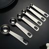 Stainless Steel Measuring Spoon Set with Scale Accurate Dosage Measuring Spoon Dishwasher Safe Kitchen Gadget for Coffee Milk Powder Spices
