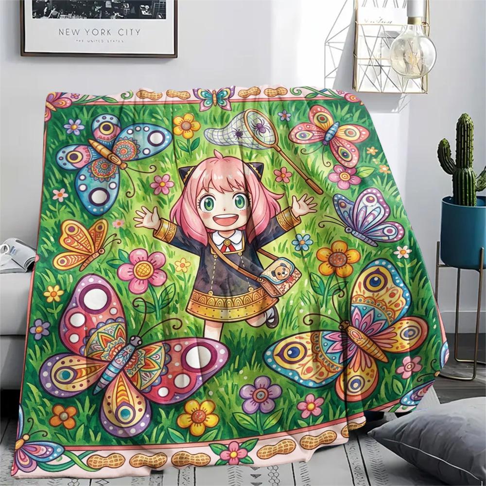 Anya Forger Print Flannel Blanket, Ultra Soft High Quality All Seasons Warm Throw, Home Decor Cozy Blanket, Perfect Christmas Gift