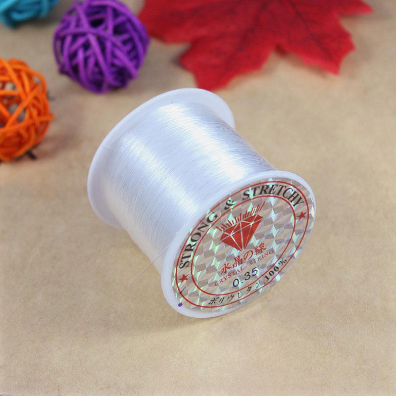 DIY Beading Materials: Transparent Nylon Crystal Thread, Non-Elastic Fishing Line for Handcrafts