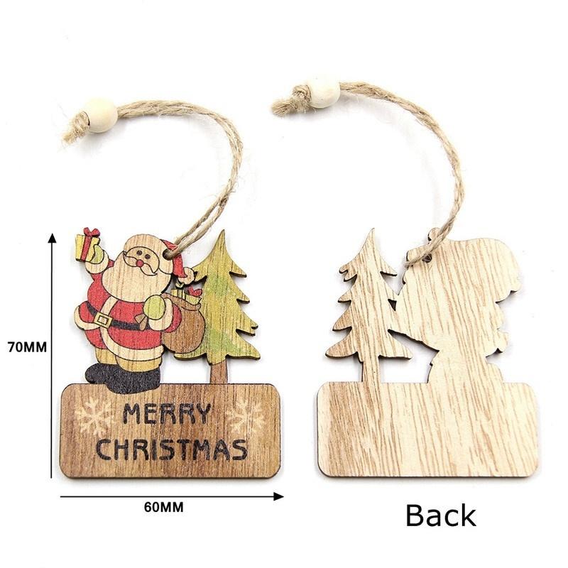 3 Stück/Set DIY Holzanhänger Ornamente Weihnachten Holzhandwerk Weihnachtsbaumschmuck