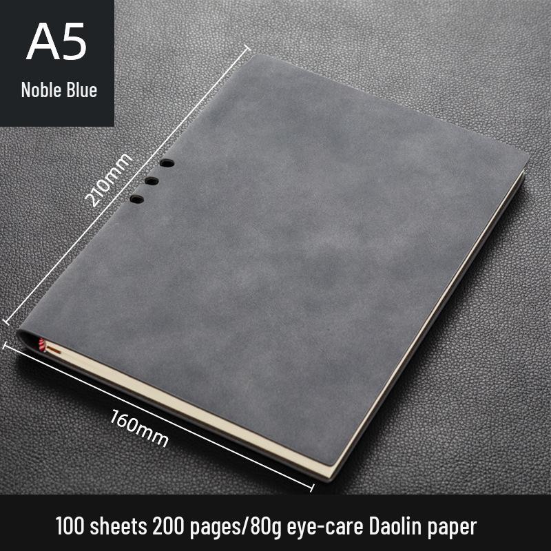 A5 Lambskin Retro Business Notebook Set - Thickened Meeting Stationery Single