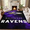 Baltimore Ravens Carpet Door Mat for Living Room or Bedroom Protective Mat Under Chair Office Decoration Christmas Gift Birthday Present